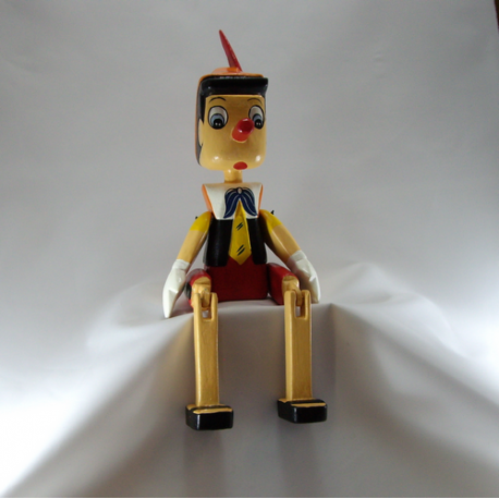 Pinocchio articulé bois 28cm artisanat