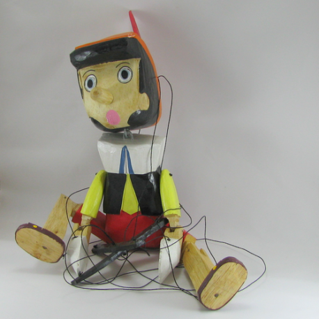 Marionnette pinocchio bois 85cm artisanat