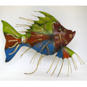 Poisson métal artisanat jardin maison