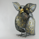 Hibou métal artisanat jardin maison