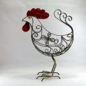 Coq/Poule métal artisanat jardin maison