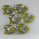 Décor mural poissons -réalisation artisanale en métal