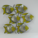 Décor mural poissons -réalisation artisanale en métal