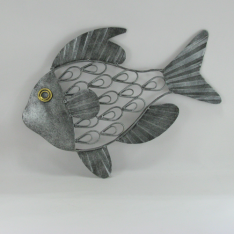 Décor mural poisson -réalisation artisanale en métal