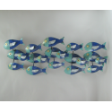 Décor mural poissons -réalisation artisanale en métal