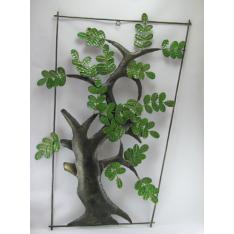 Décor mural arbre-réalisation artisanale en métal