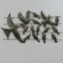 Décor mural oiseaux-réalisation artisanale en métal