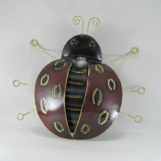 Décor mural coccinelle métal