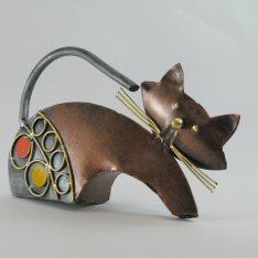 Chat métal artisanat maison