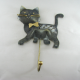 Patère chat métal