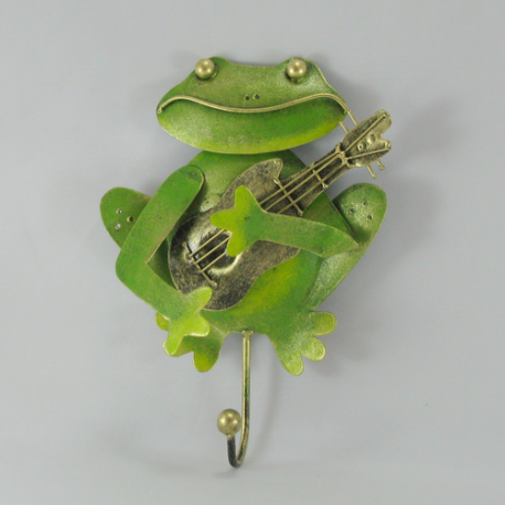 Patère grenouille guitare métal