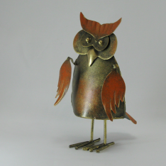Hibou métal artisanat jardin maison