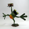 Bougeoir grenouille qui danse métal