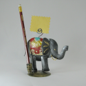 Porte crayon et photo éléphant métal
