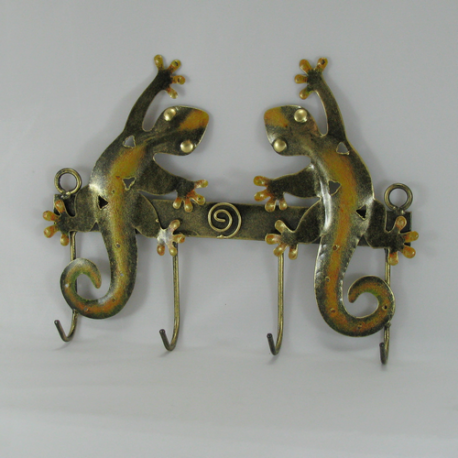 Porte clés 2 salamandres métal