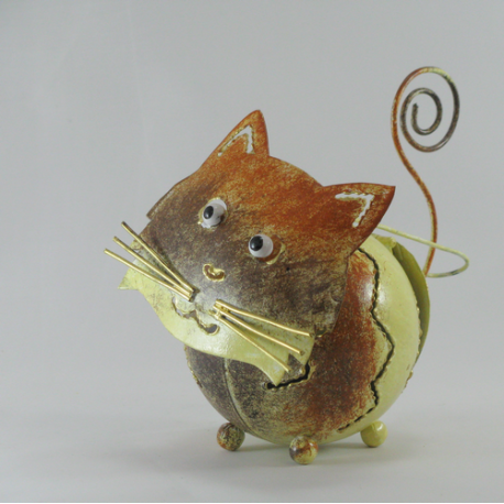 Porte-photo petit chat artisanat métal