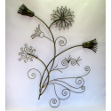 Décor mural floral-réalisation artisanale en métal