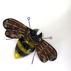 Décor mural abeille métal